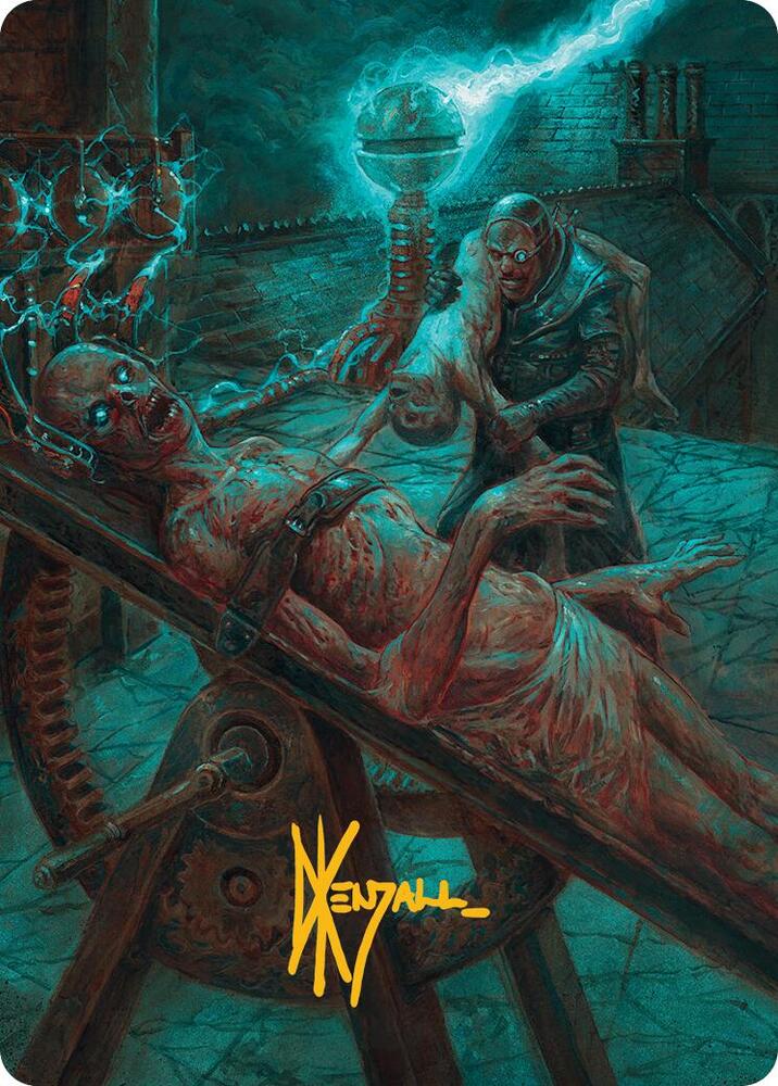 Rooftop Storm Art Card Gold Stamped Signature 8 (Art Series: Innistrad Remastered)  | Good Games Adelaide SA