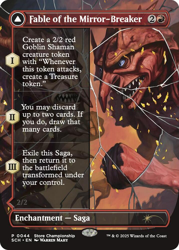 Fable of the Mirror-Breaker 44 (Game Day & Store Championship Promos)  - Borderless Foil | Good Games Adelaide SA
