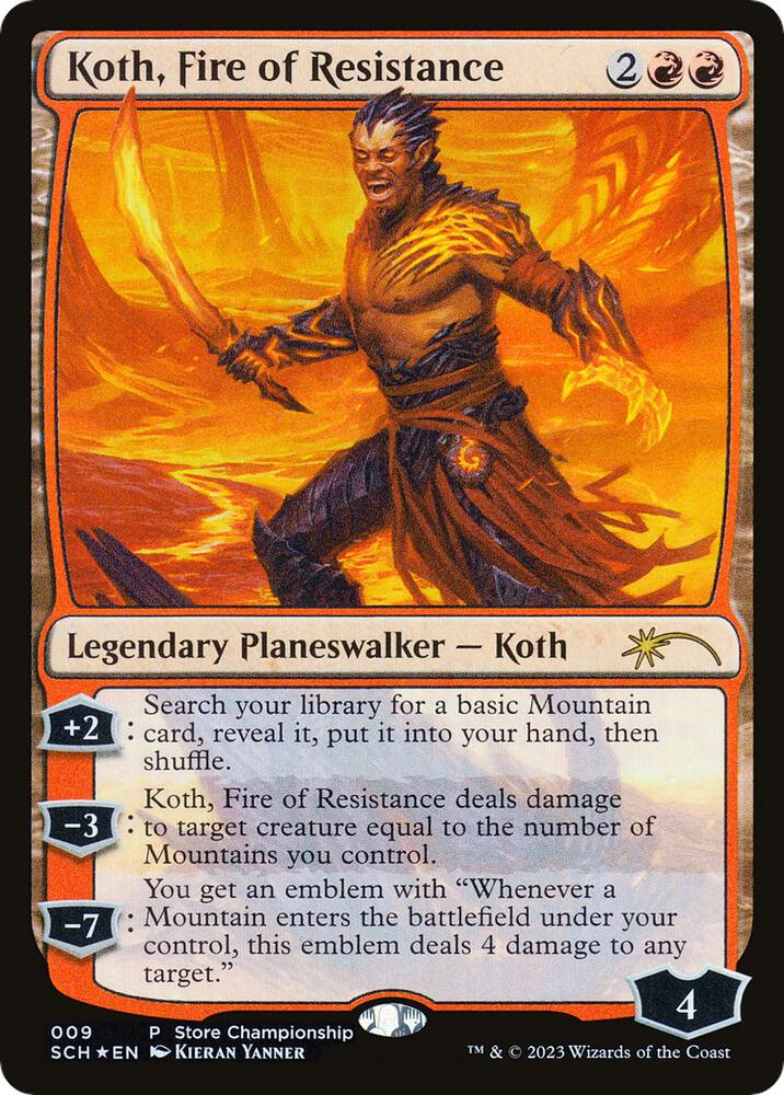 Koth Fire of Resistance 9 (Game Day & Store Championship Promos)  - Foil | Good Games Adelaide SA