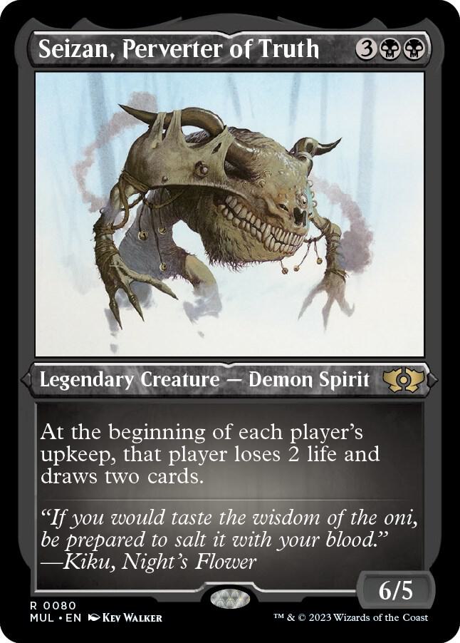 Seizan, Perverter of Truth 80 (March of the Machine: Multiverse Legends)  - Etched Foil | Good Games Adelaide SA