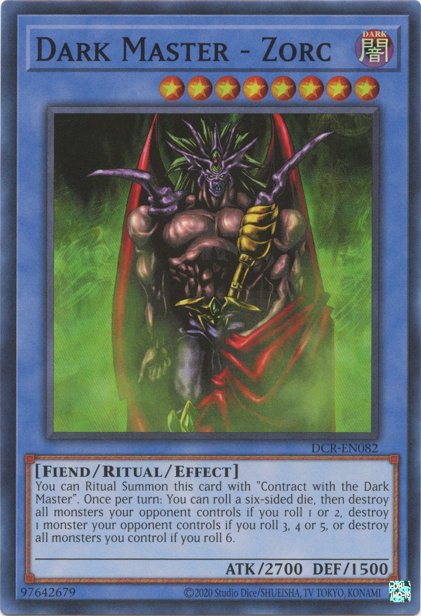 Dark Master - Zorc (25th Anniversary) [DCR-EN082] Super Rare | Good Games Adelaide SA