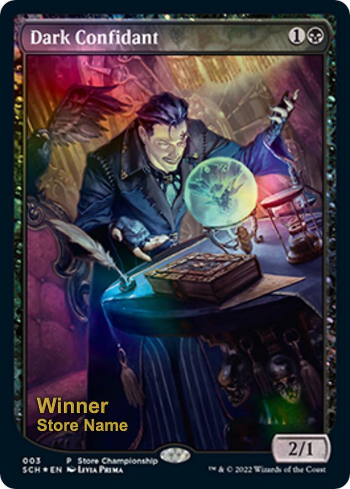 Dark Confidant (Store Stamped) 3 (Game Day & Store Championship Promos)  - Textless Foil | Good Games Adelaide SA