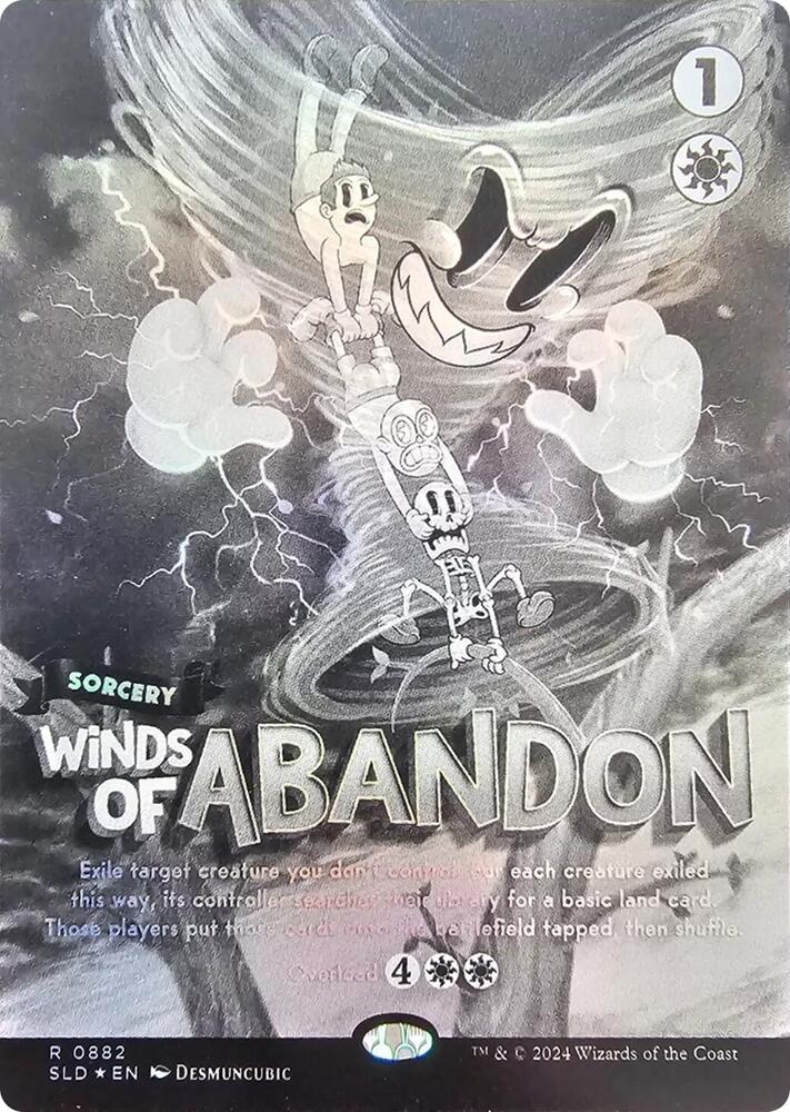 Winds of Abandon Black and White Foil 882 (Secret Lair Drop Series)  - Foil | Good Games Adelaide SA