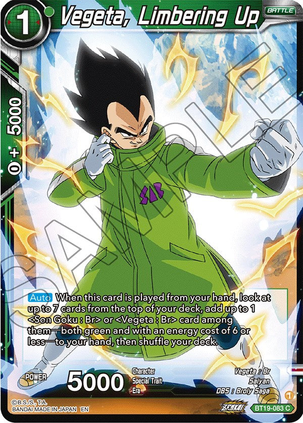 Vegeta, Limbering Up (BT19-083) [Fighter's Ambition] | Good Games Adelaide SA