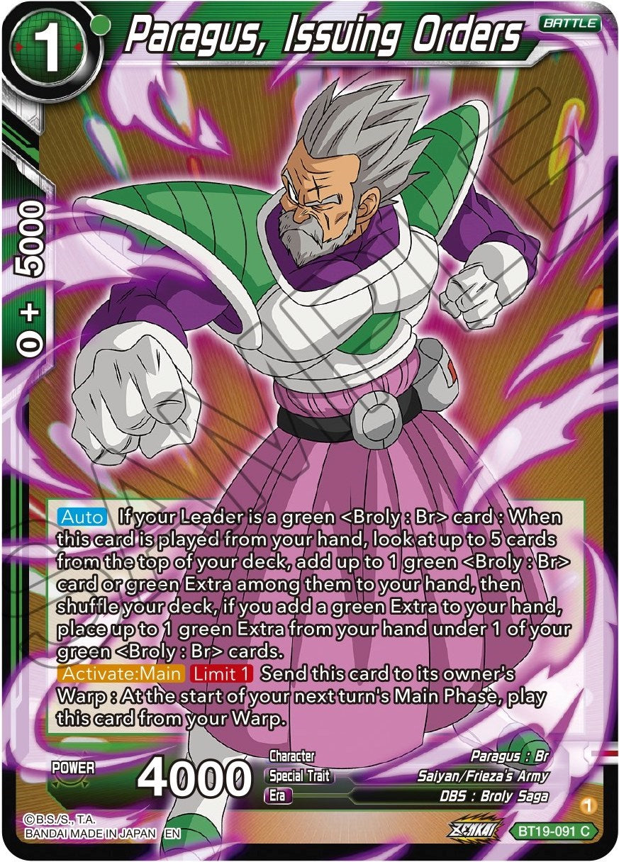 Paragus, Issuing Orders (BT19-091) [Fighter's Ambition] | Good Games Adelaide SA