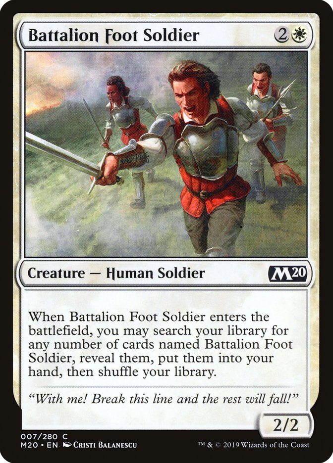 Battalion Foot Soldier 7 (Core Set 2020)  - Foil | Good Games Adelaide SA