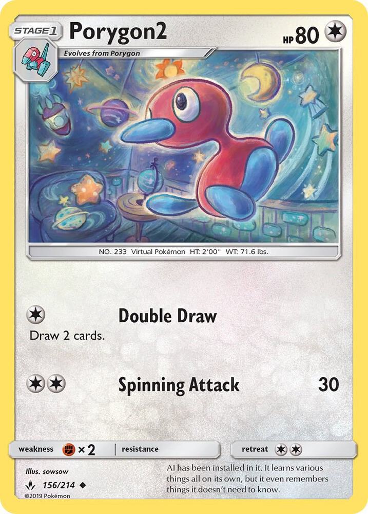 Porygon2 156/214 (SM - Unbroken Bonds)  | Good Games Adelaide SA