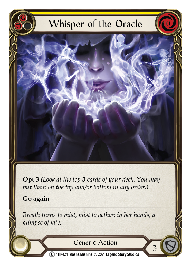 Whisper of the Oracle (Yellow) [1HP424] | Good Games Adelaide SA