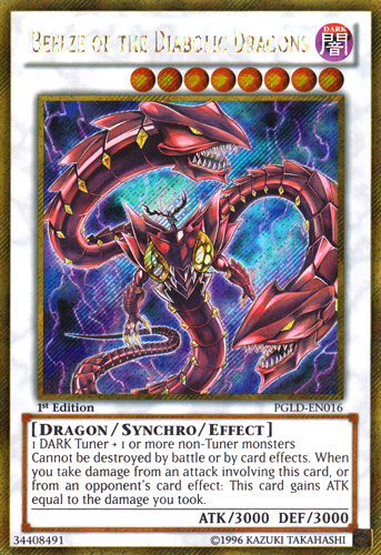 Beelze of the Diabolic Dragons [PGLD-EN016] Gold Secret Rare | Good Games Adelaide SA