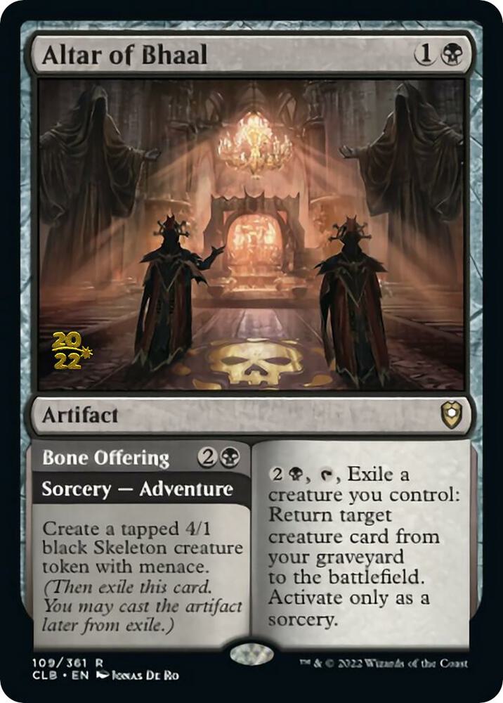 Altar of Bhaal // Bone Offering 109 (Prerelease Cards)  - PreRelease Foil | Good Games Adelaide SA