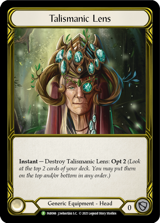 Talismanic Lens (Golden) [FAB066] (Promo)  Cold Foil | Good Games Adelaide SA