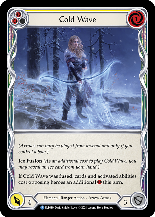 Cold Wave (Yellow) [ELE039] (Tales of Aria)  1st Edition Normal | Good Games Adelaide SA