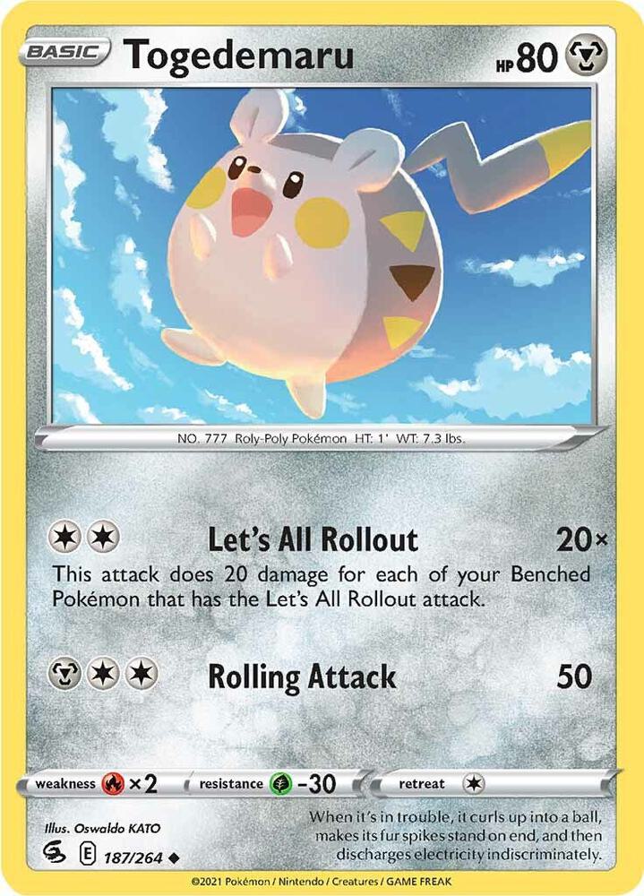 Togedemaru 187/264 (SWSH08: Fusion Strike)  | Good Games Adelaide SA