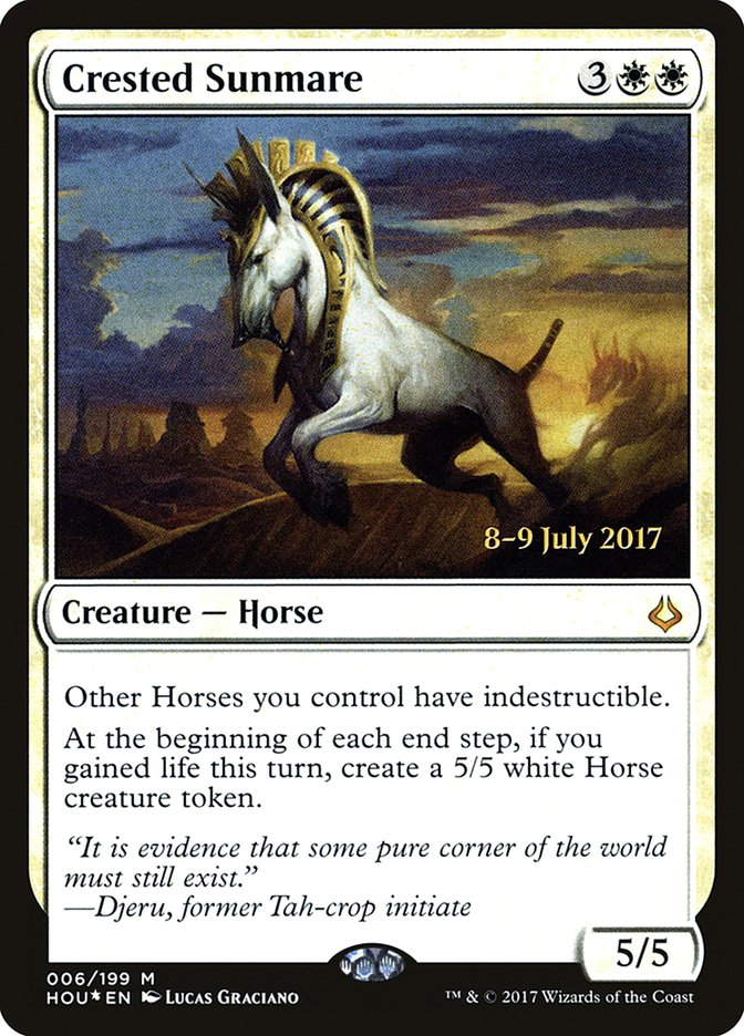 Crested Sunmare [Hour of Devastation Promos] | Good Games Adelaide SA