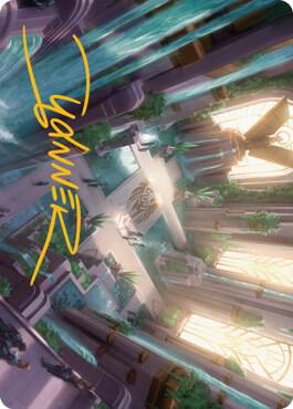 Sparas Headquarters Art Card Gold Stamped Signature 36 (Art Series: Streets of New Capenna)  | Good Games Adelaide SA