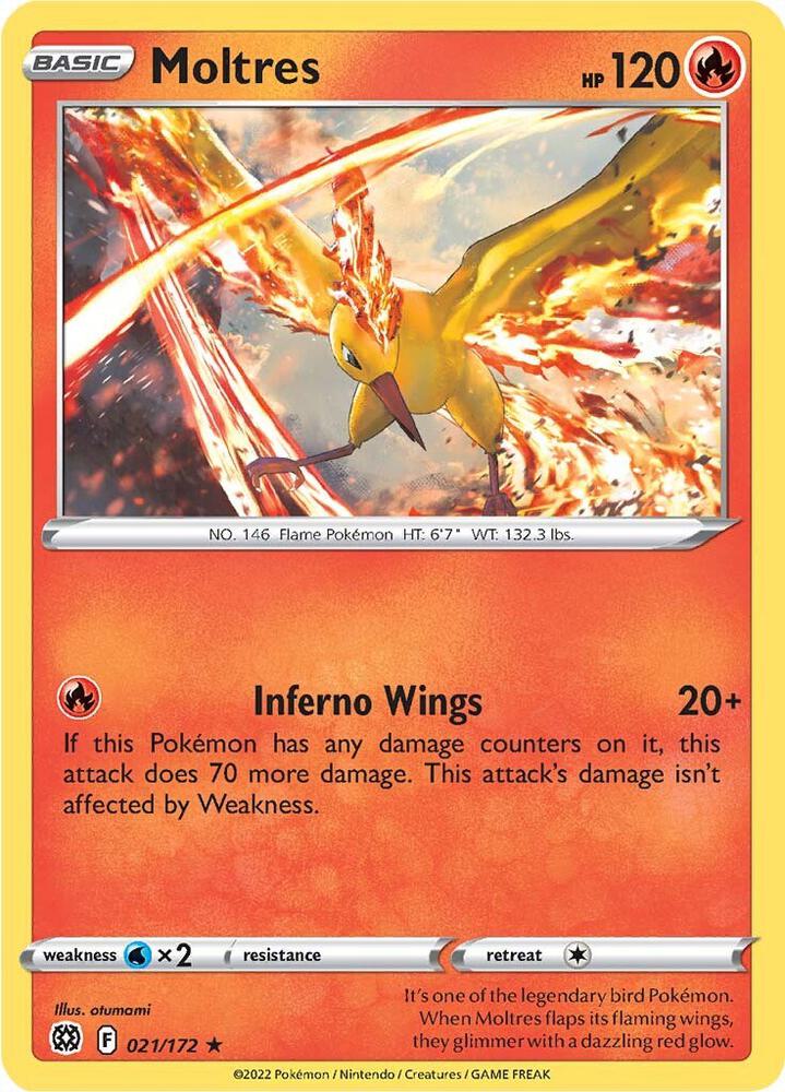 Moltres 021/172 (SWSH09: Brilliant Stars)  - Holofoil | Good Games Adelaide SA