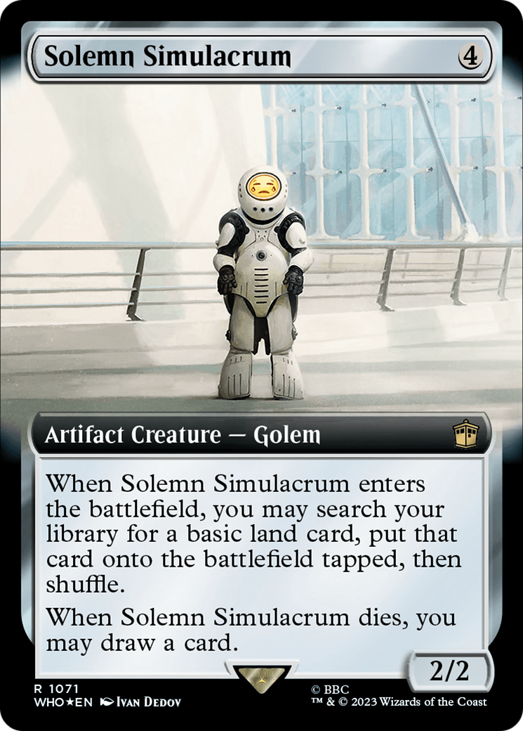 Solemn Simulacrum (Extended Art) (Surge Foil) [Doctor Who] | Good Games Adelaide SA
