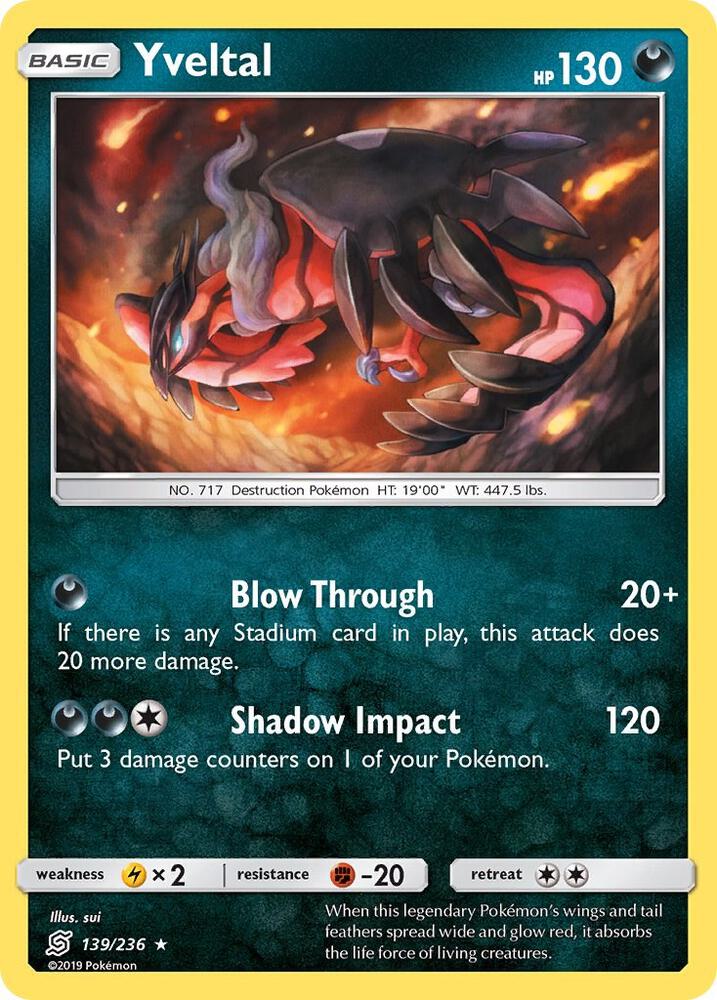 Yveltal 139/236 (SM - Unified Minds)  - Holofoil | Good Games Adelaide SA