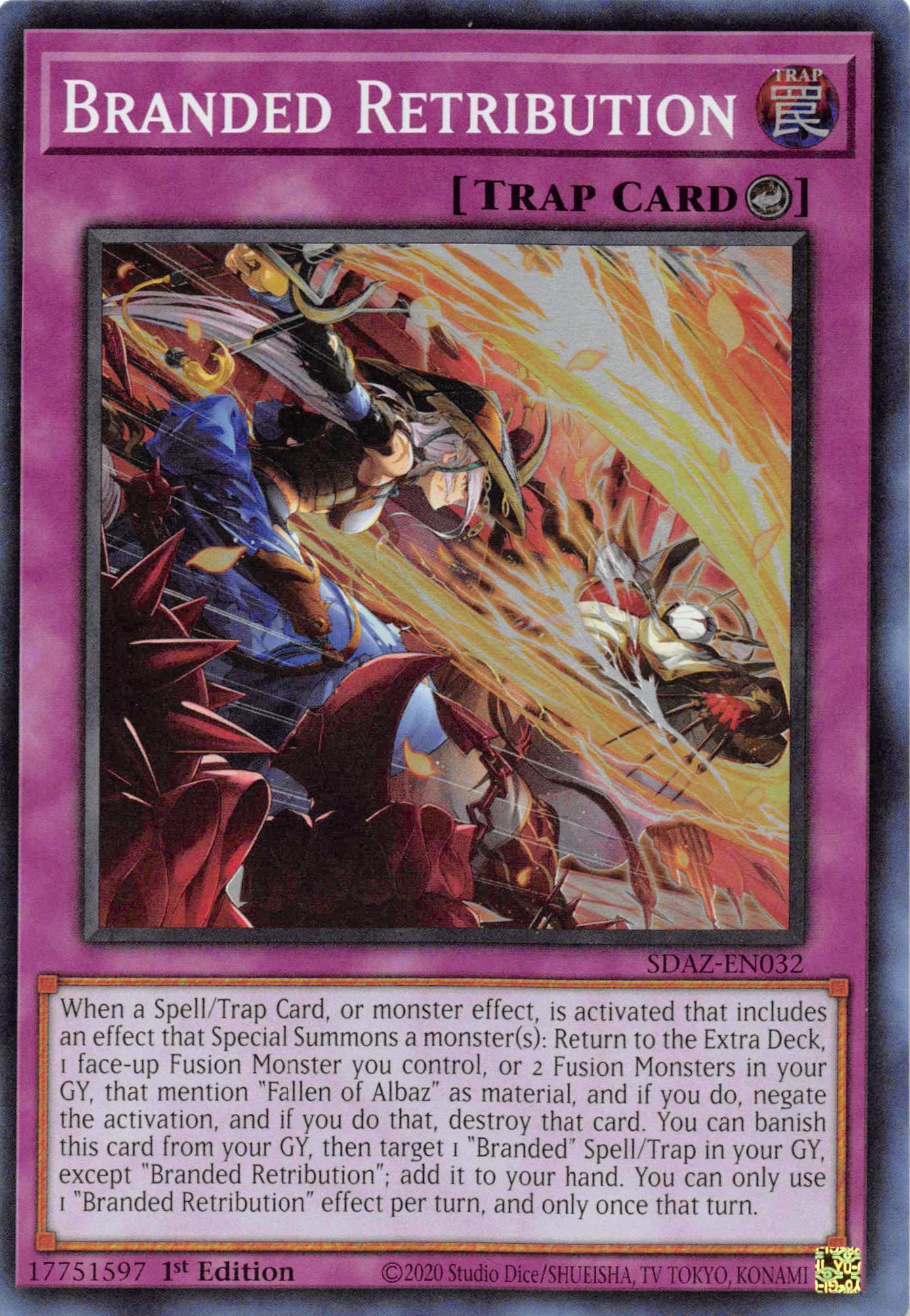 Branded Retribution [SDAZ-EN032] Super Rare | Good Games Adelaide SA
