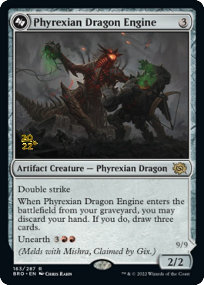 Phyrexian Dragon Engine 163 (Prerelease Cards)  - Foil | Good Games Adelaide SA