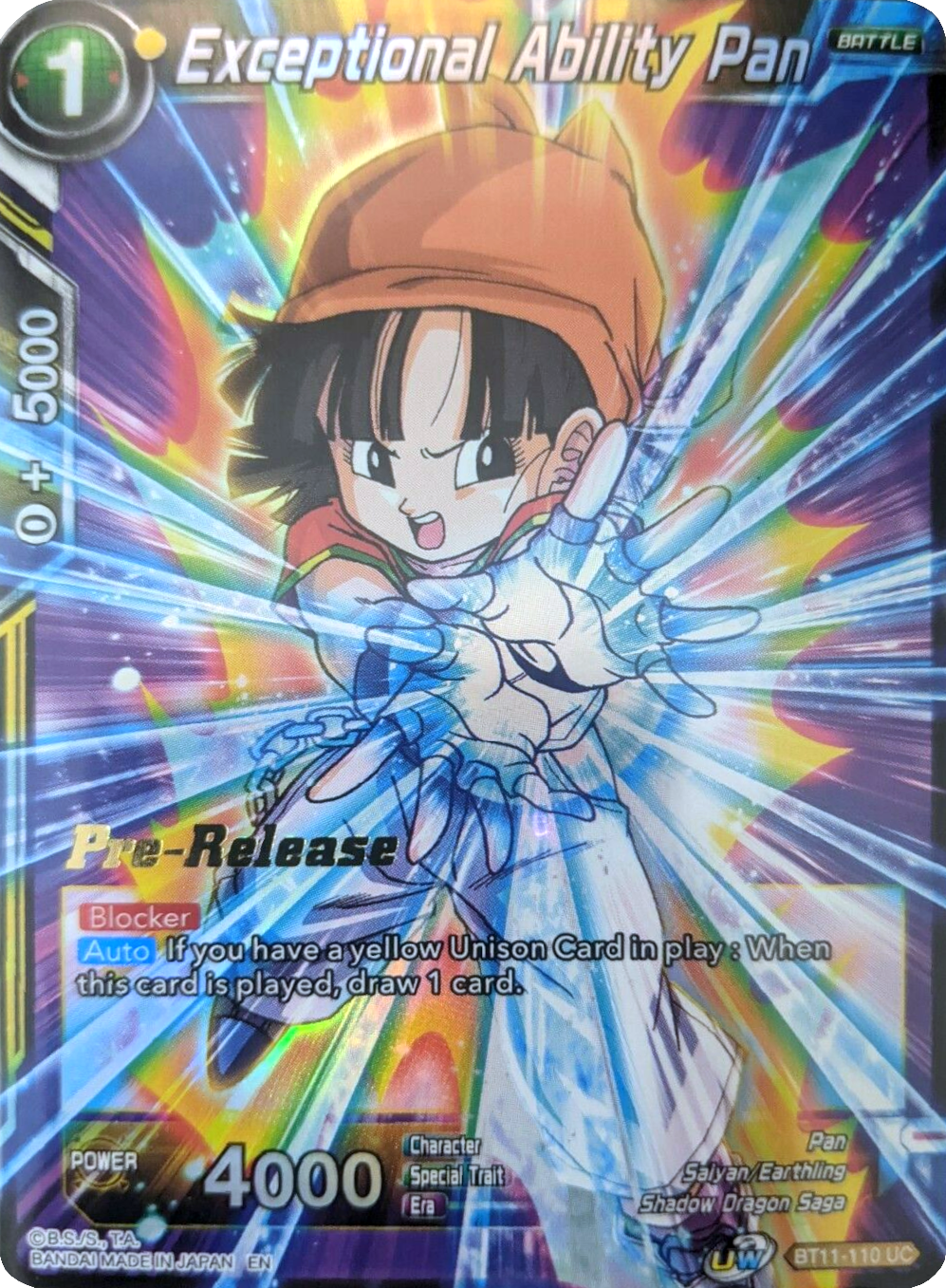 Exceptional Ability Pan (BT11-110) [Vermilion Bloodline Prerelease Promos] | Good Games Adelaide SA