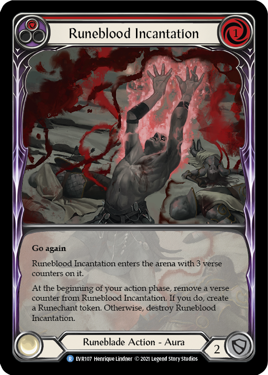 Runeblood Incantation (Red) [EVR107] (Everfest)  1st Edition Extended Art Rainbow Foil | Good Games Adelaide SA
