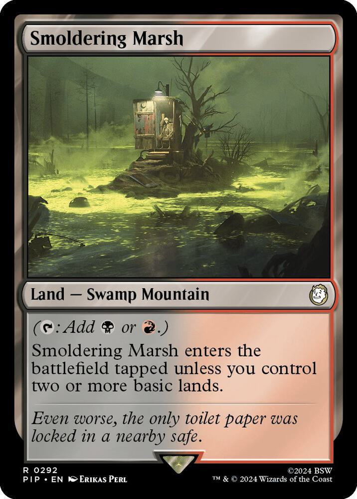 Smoldering Marsh 292 (Universes Beyond: Fallout)  - Foil | Good Games Adelaide SA