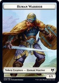 Human Warrior // Zombie Berserker Double-sided Token [Kaldheim Tokens] | Good Games Adelaide SA