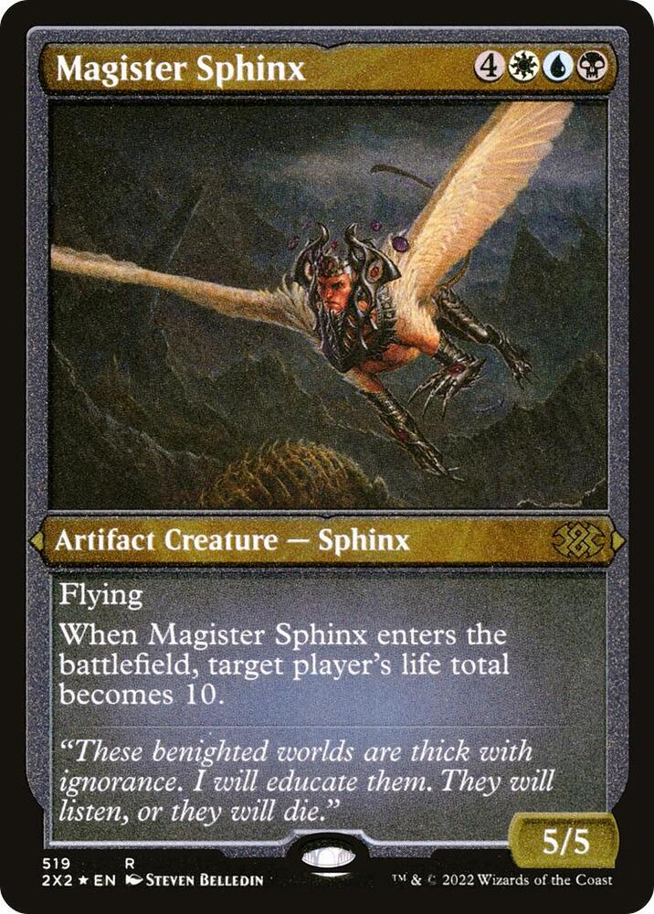 Magister Sphinx Foil Etched 519 (Double Masters 2022)  - Foil | Good Games Adelaide SA