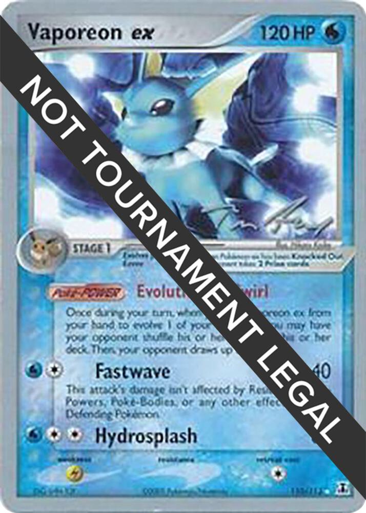 Vaporeon ex 2007 Tom Roos 110/113 (World Championship Decks)  | Good Games Adelaide SA