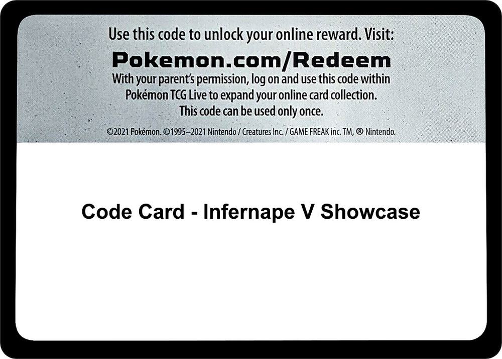 Code Card Infernape V Showcase  (Miscellaneous Cards & Products)  | Good Games Adelaide SA