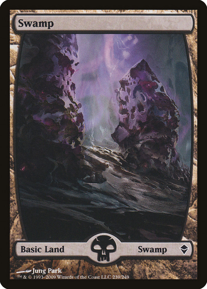 Swamp (239) - Full Art [Zendikar] | Good Games Adelaide SA