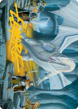 Cave of the Frost Dragon Art Card Gold Stamped Signature 46 (Art Series: Adventures in the Forgotten Realms)  | Good Games Adelaide SA