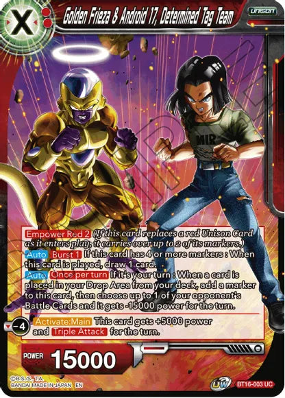Golden Frieza & Android 17, Determined Tag Team [BT16-003] | Good Games Adelaide SA