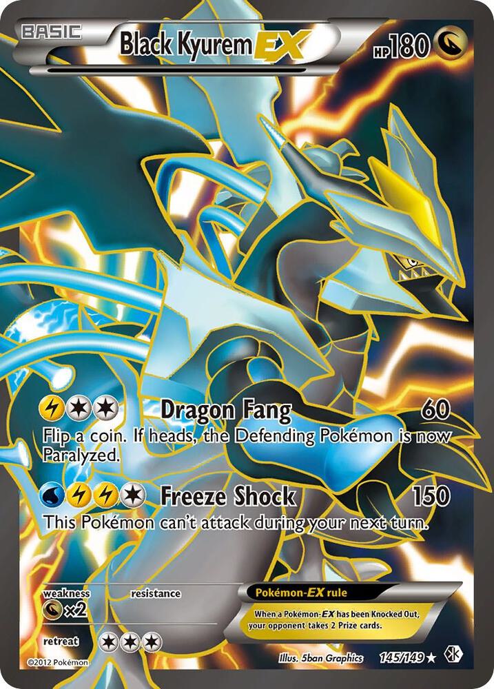 Black Kyurem EX Full Art 145/149 (Boundaries Crossed)  - Holofoil | Good Games Adelaide SA