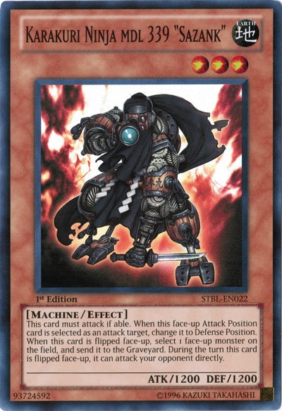 Karakuri Ninja mdl 339 Sazank [STBL-EN022] Super Rare | Good Games Adelaide SA