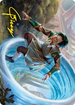 Vortex Runner Art Card Gold Stamped Signature 6 (Art Series: Strixhaven)  | Good Games Adelaide SA