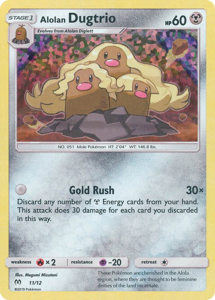 Alolan Dugtrio 11 12 011/012 (McDonald's Promos 2019)  - Holofoil | Good Games Adelaide SA