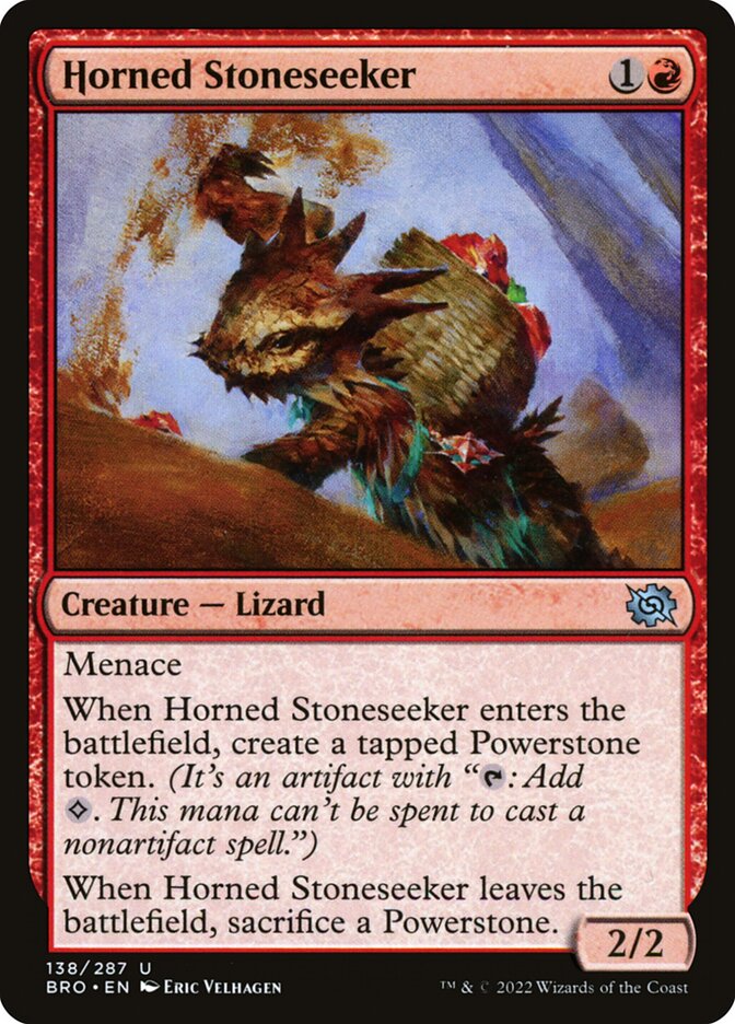 Horned Stoneseeker 138 (The Brothers' War)  - Foil | Good Games Adelaide SA