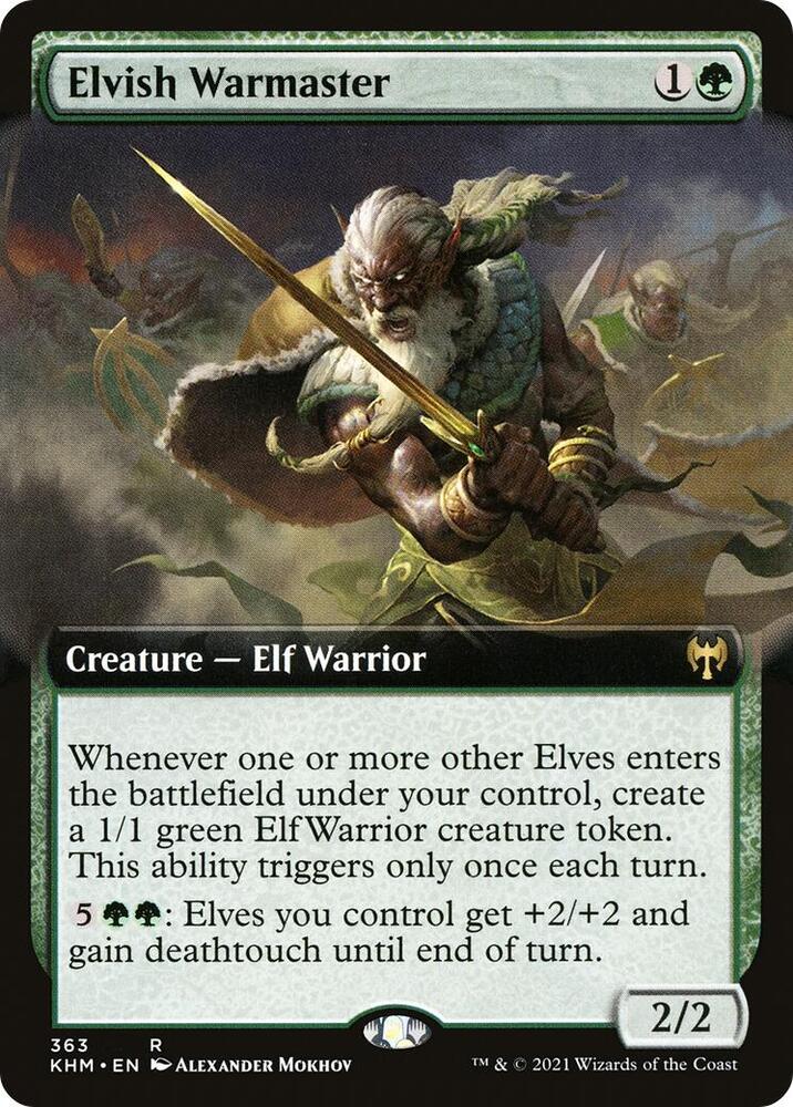 Elvish Warmaster 363 (Kaldheim)  - Extended Art | Good Games Adelaide SA