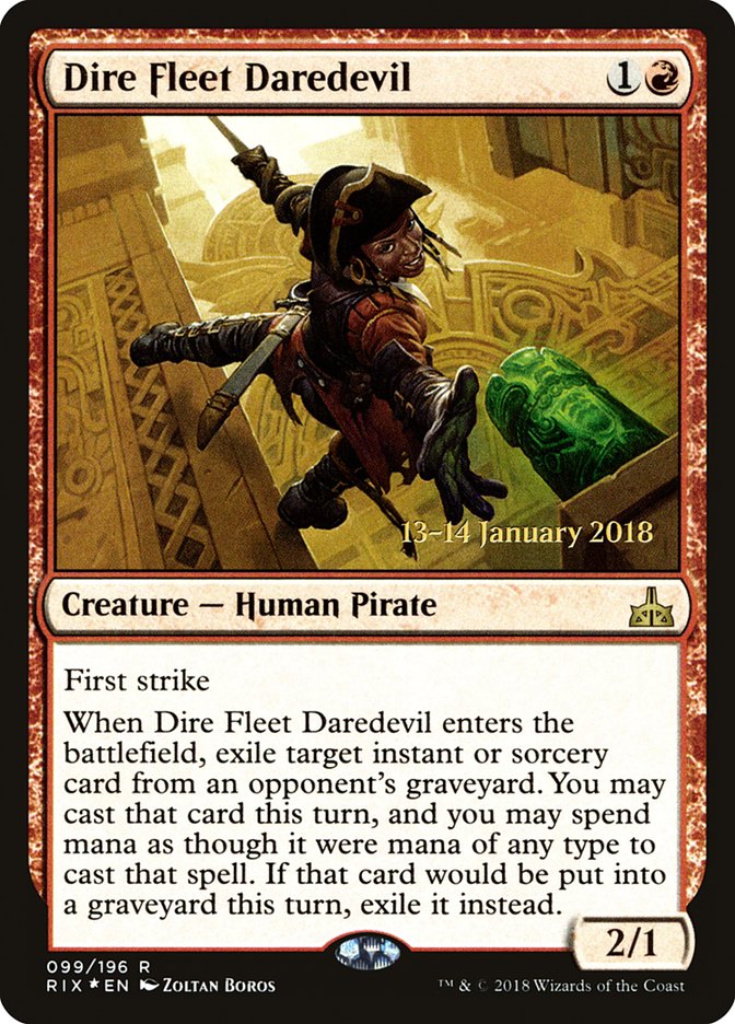 Dire Fleet Daredevil [Rivals of Ixalan Promos] | Good Games Adelaide SA