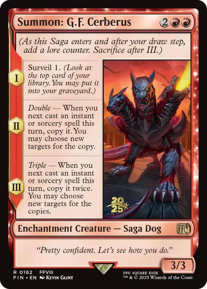 Summon GF Cerberus 162 (Prerelease Cards)  - Foil | Good Games Adelaide SA