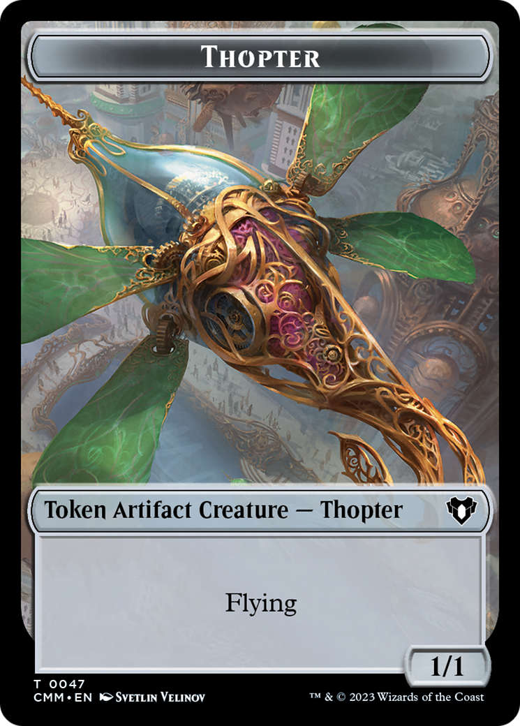 Thopter // Elemental (0025) Double-Sided Token [Commander Masters Tokens] | Good Games Adelaide SA