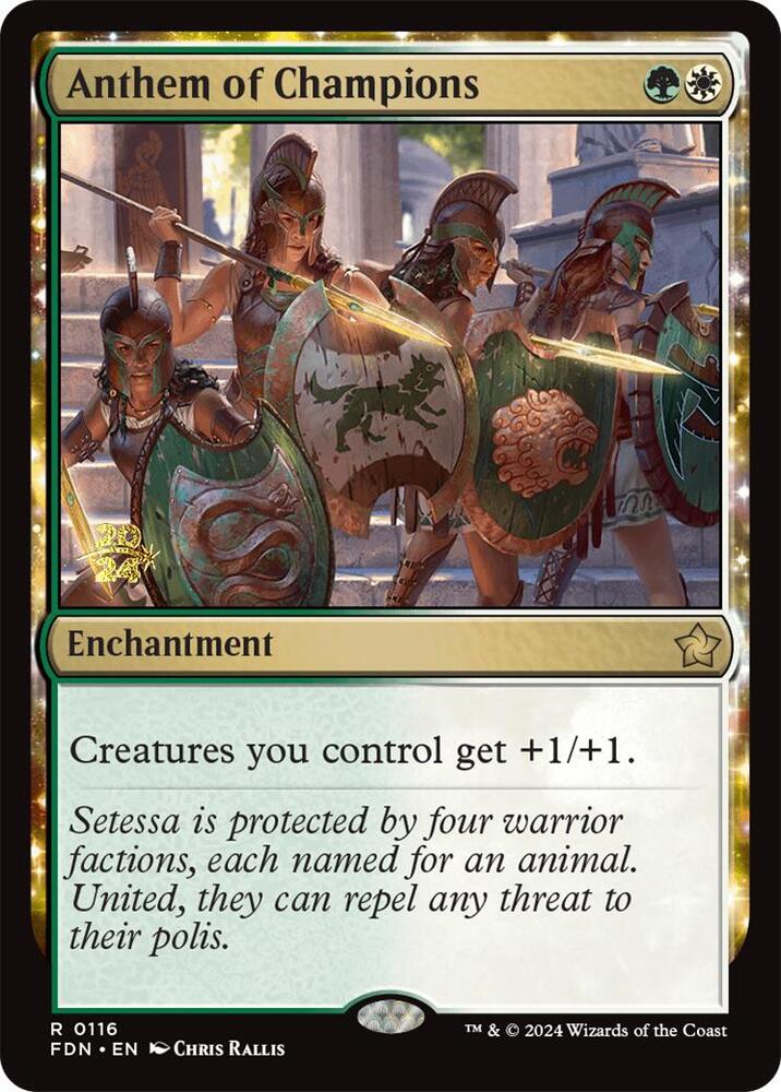 Anthem of Champions 116s/101 (Prerelease Cards)  - PreRelease Foil | Good Games Adelaide SA