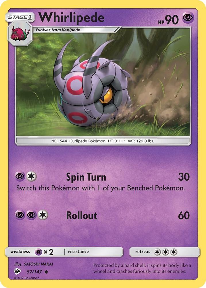 Whirlipede 57/147 (SM - Burning Shadows)  | Good Games Adelaide SA