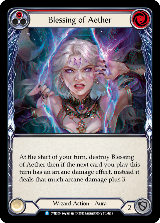Blessing of Aether (Red) [DYN200] (Dynasty)  Rainbow Foil | Good Games Adelaide SA