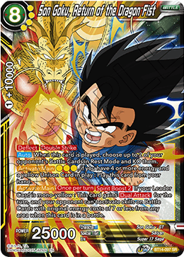 Son Goku, Return of the Dragon Fist (BT14-097) [Cross Spirits] | Good Games Adelaide SA