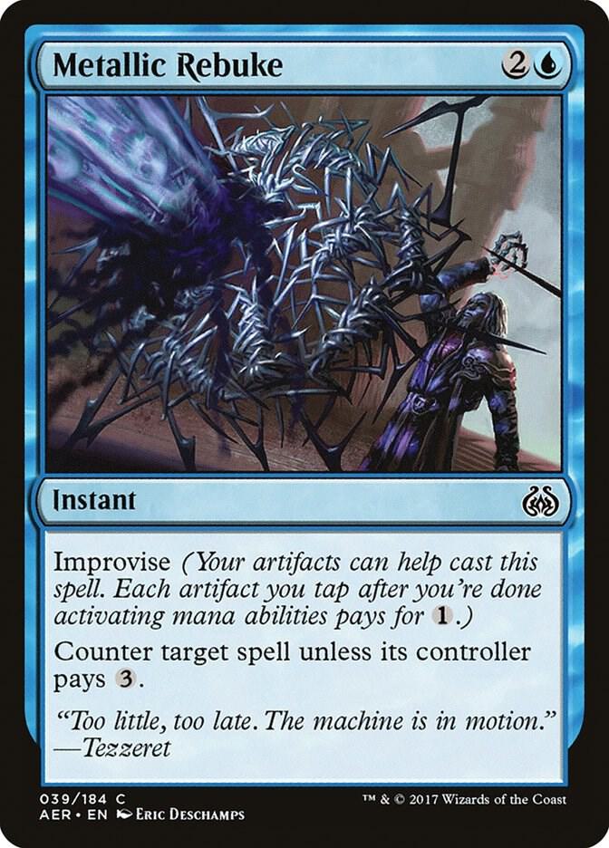 Metallic Rebuke 39 (Aether Revolt)  - Foil | Good Games Adelaide SA