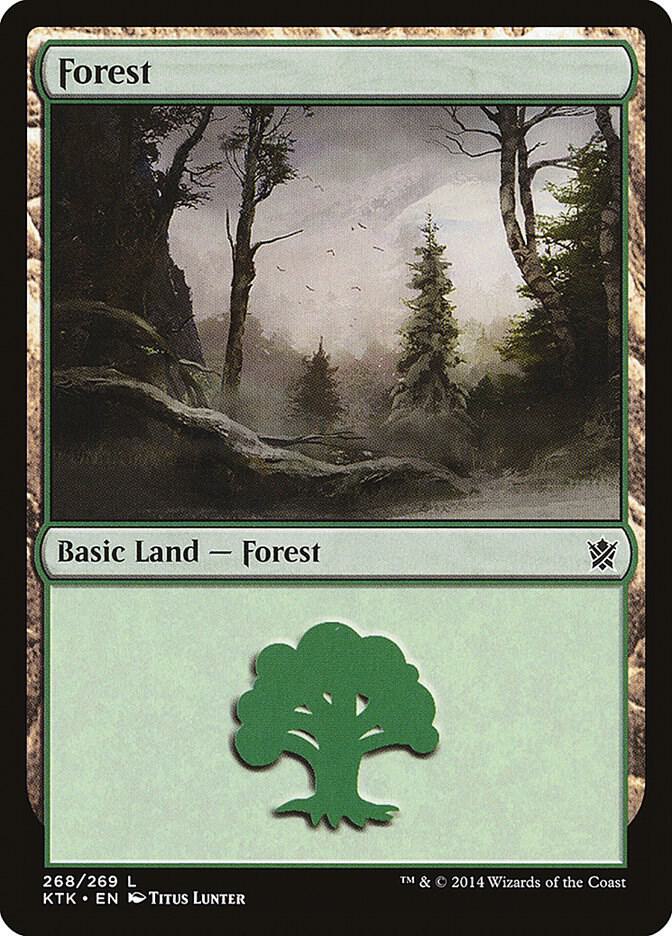 Forest 268 (Khans of Tarkir)  - Foil | Good Games Adelaide SA