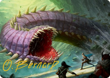 Purple Worm Art Card (Gold-Stamped Signature) [Dungeons & Dragons: Adventures in the Forgotten Realms Art Series] | Good Games Adelaide SA